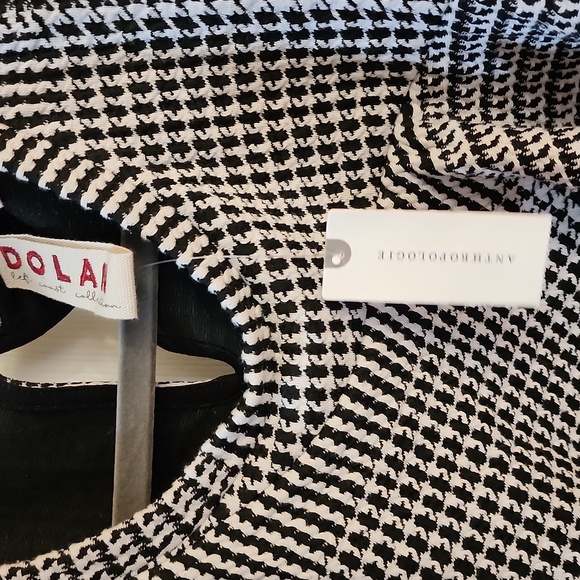Anthropologie Dolan Callan HoundstoothRuffled Top. Size S. New with‎ tags. - Picture 5 of 8